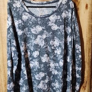 Floral Gray Women's Top
